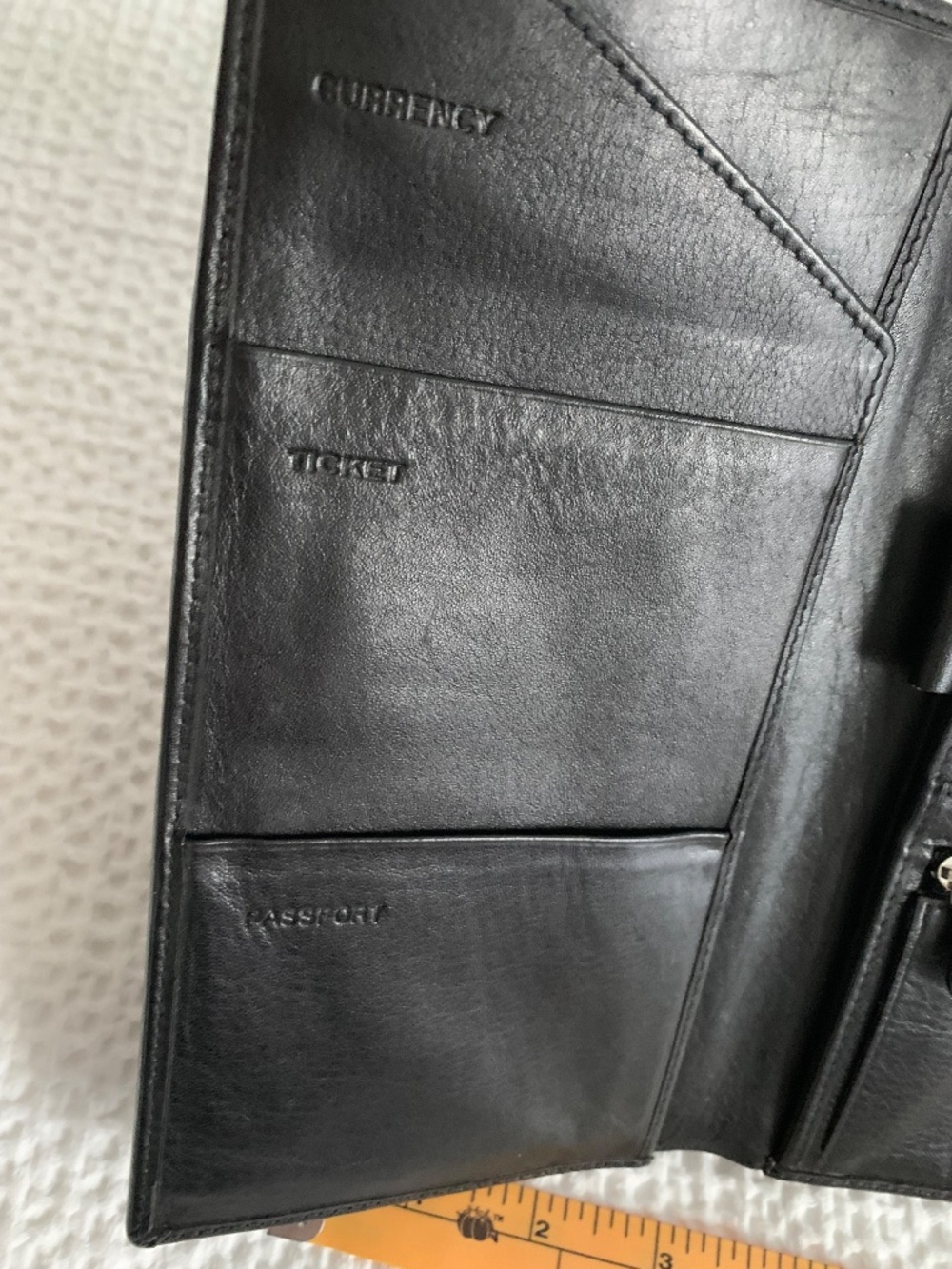 Black Leather RFID Travel Passport Wallet Organizer Holder Snap Closure - Picture 11 of 11